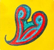 Right multi-colored heart Right multi-colored heart